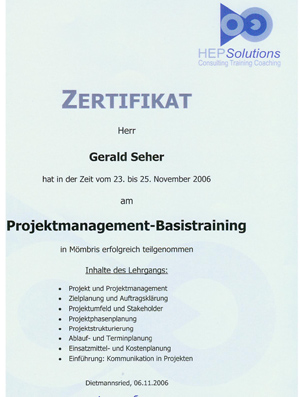 Projektmanagement-Basistraining (HEP Solutions)