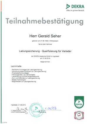 Ladungssicherung - Qualifizierung für Verlader - DEKRA Akademie GmbH